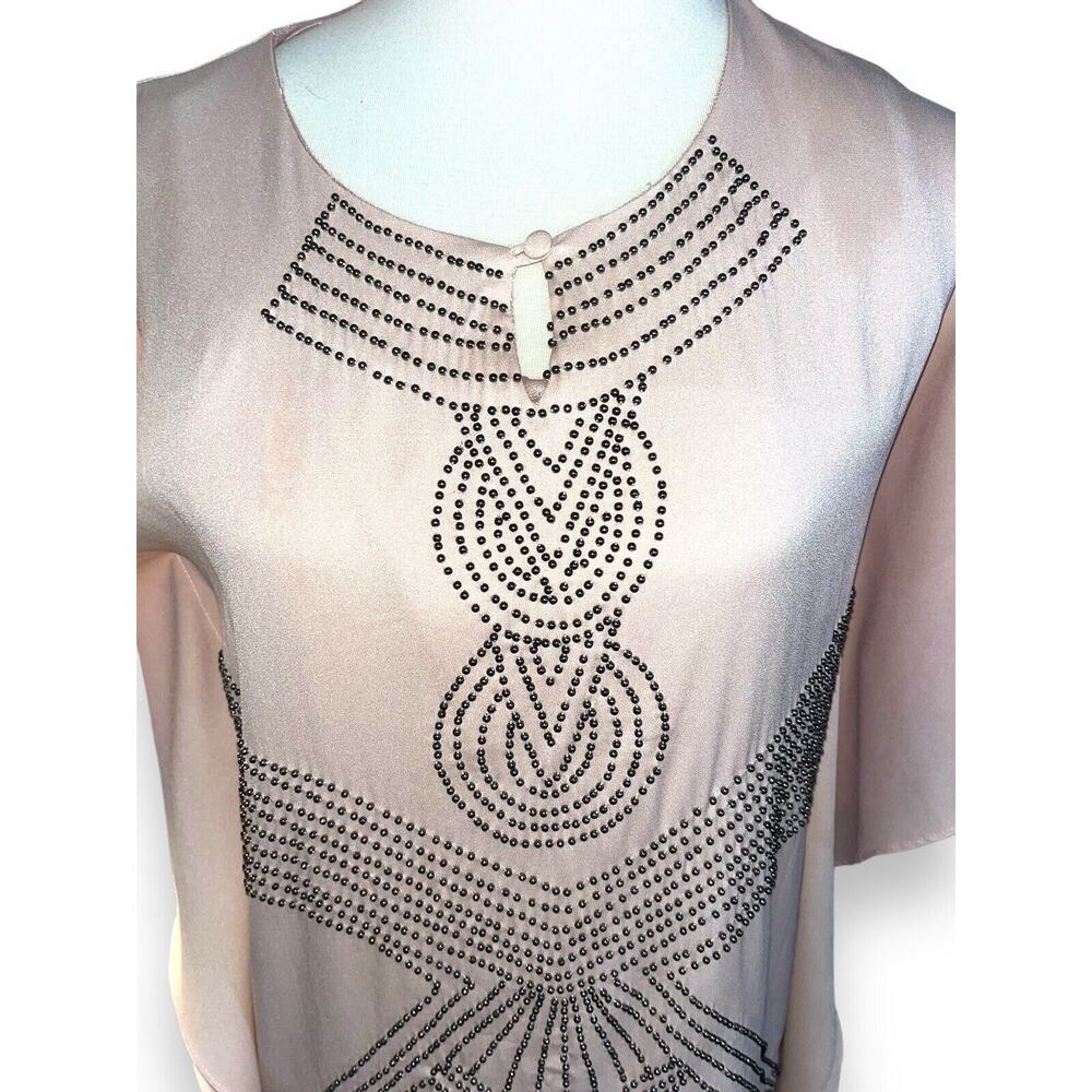 C. Luce Anthropologie Dress Size Small Light Pink/nude Studded midi dress - Picture 5 of 11